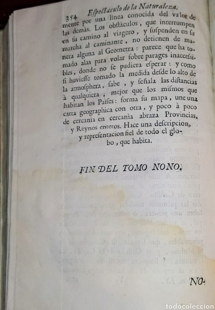 Libros antiguos: Espect&aacute;culo de la Naturaleza. Tomo Nono. 1754. - Foto 11
