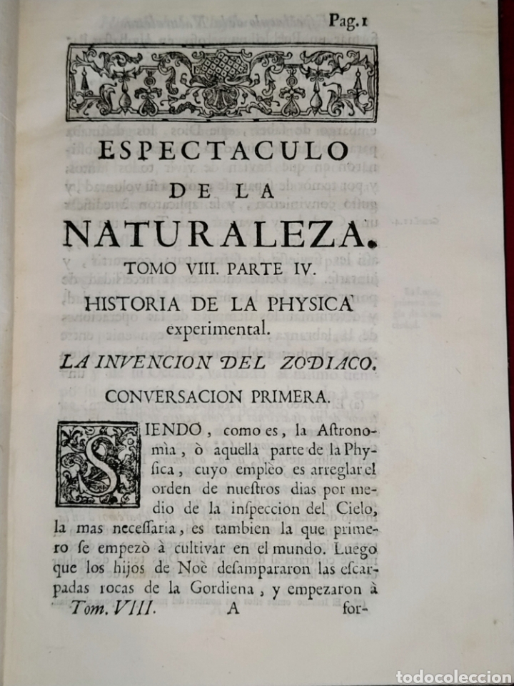 Libros antiguos: Espect&aacute;culo de la Naturaleza. Tomo VIII. Parte cuarta 1754. - Foto 7