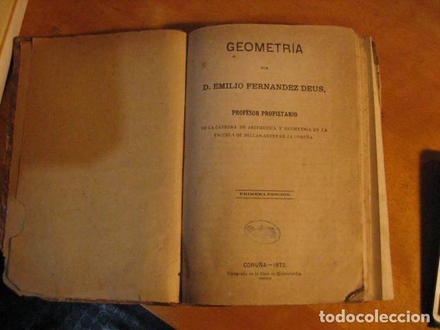 Libri antichi: GEOMETRIA FERNANDEZ DEUS 1&ordm; EDICION 1872