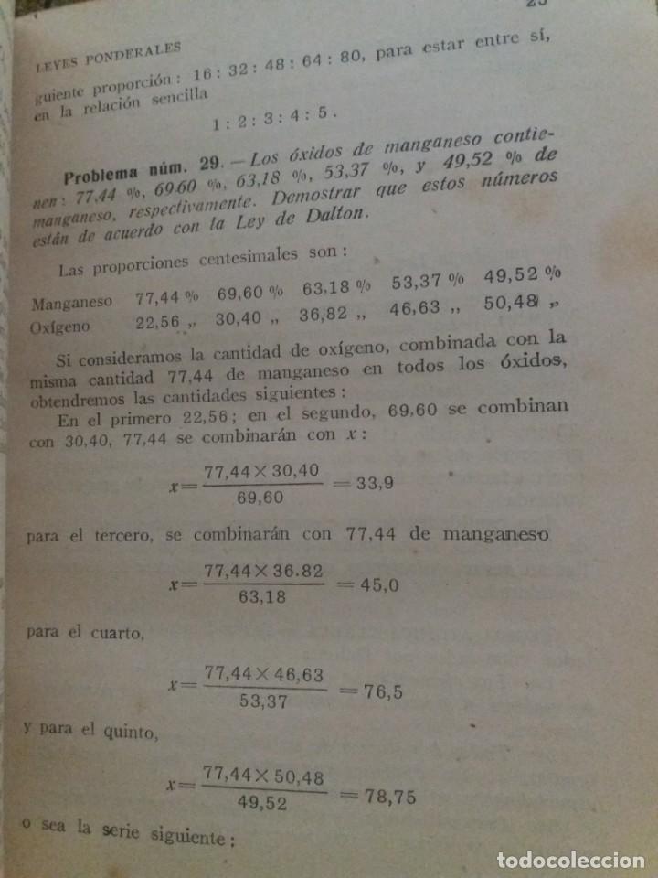 Libros antiguos: PROBLEMAS DE F&Iacute;SICO QU&Iacute;MICA - Foto 5