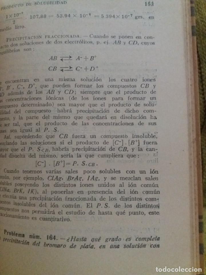 Libros antiguos: PROBLEMAS DE F&Iacute;SICO QU&Iacute;MICA - Foto 8