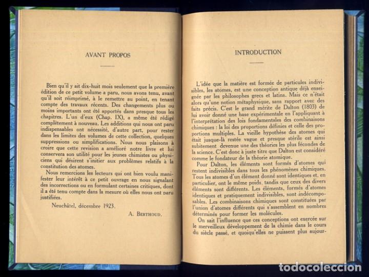 Libros antiguos: BERTHOUD, Alfred. La Constitution des Atomes. 1925. - Foto 4