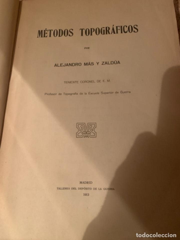 Libros antiguos: M&eacute;todos Topogr&aacute;ficos ((Bols 14) - Foto 2