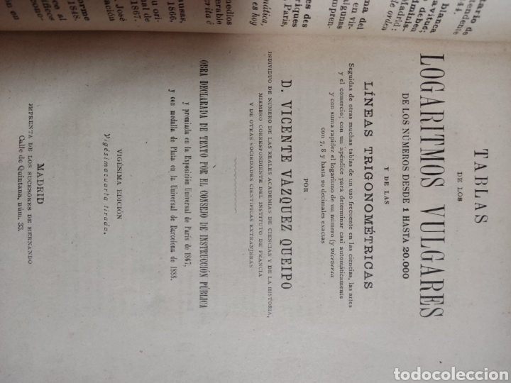 Libros antiguos: Tablas de los logaritmos vulgares - Foto 2