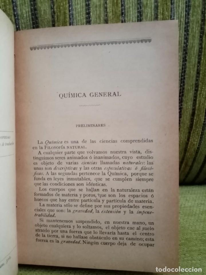Libros antiguos: QU&Iacute;MICA GENERAL - Foto 6