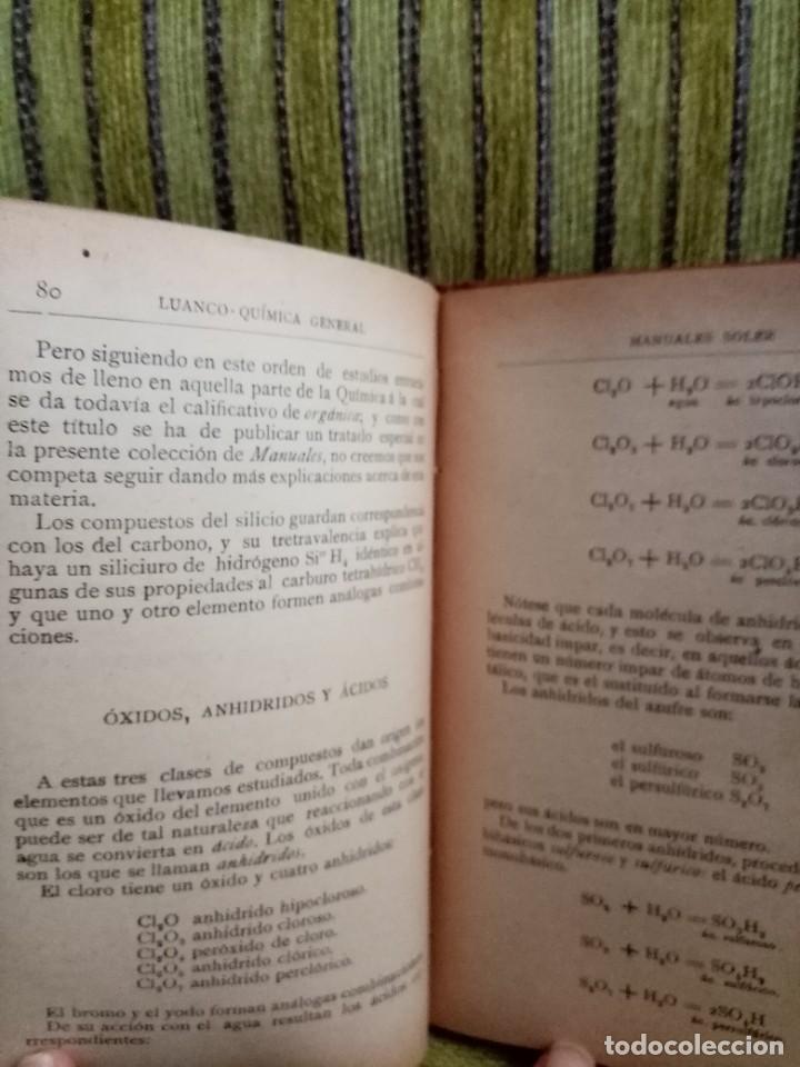 Libros antiguos: QU&Iacute;MICA GENERAL - Foto 9