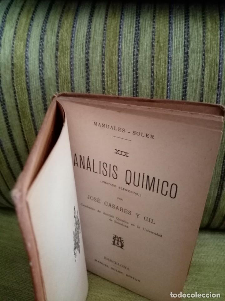 Libros antiguos: AN&Aacute;LISIS QU&Iacute;MICO Tratado Elemental - Foto 5