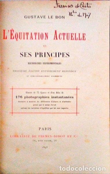 bon. (gustave le) - l équitation actuelle et se - Compra venta en ...