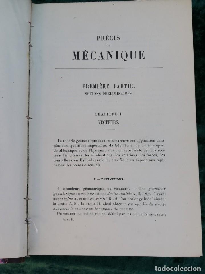 Libros antiguos: Pr&eacute;cis de M&eacute;canique Rationelle (1910) - Foto 3