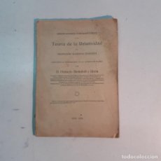 Libros antiguos: H. BENTABOL: OBSERVACIONES CONTRADICTORIAS A LA TEORÍA DE LA RELATIVIDAD DE ALBERTO EINSTEIN (1925). Lote 312299003