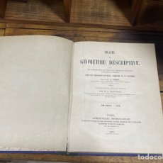 Libros antiguos: TRATADO DE LA GEOMETRÍA DESCRIPTIVA POR C.F.A LEROY 1881. Lote 312354968