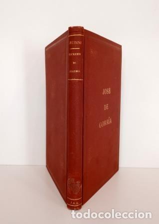 Libros antiguos: ELEMENTI DI ALGEBRA.- R. RUBINI (1866) - Foto 1