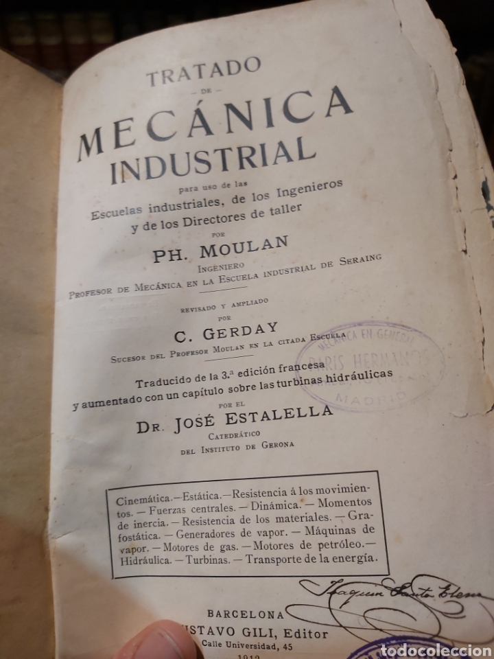 Libros antiguos: 1912. Mec&aacute;nica industrial - Foto 1