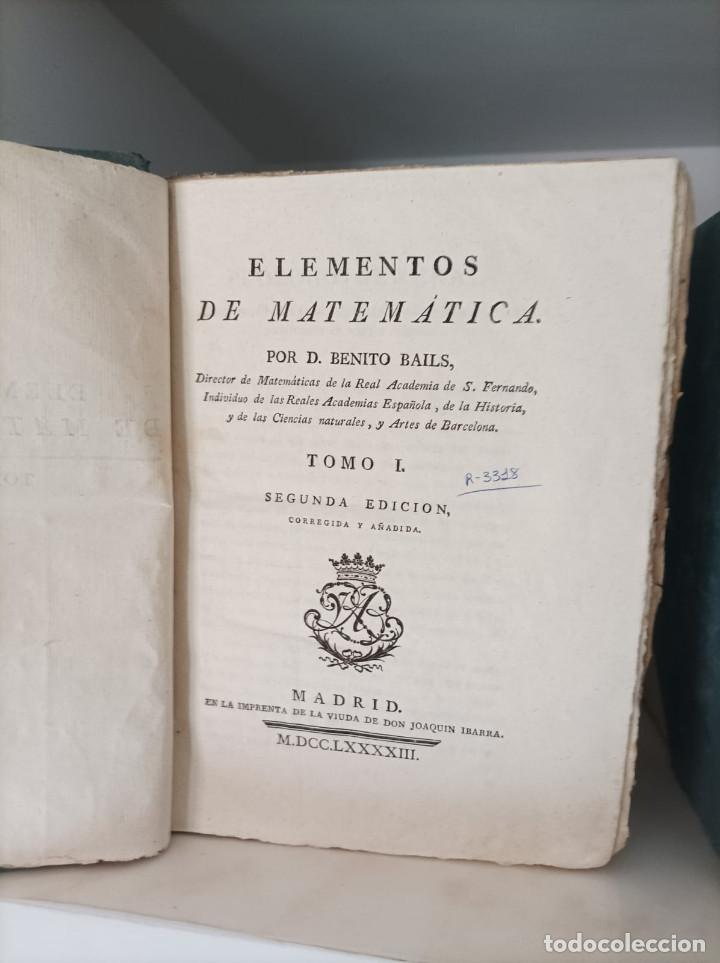 Libros antiguos: Elementos de Matem&aacute;tica - Foto 2