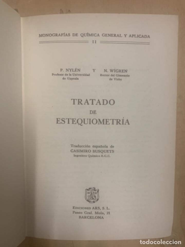 Libros antiguos: Tratado de la Estequiometr&iacute;a - Foto 2