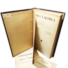 Libros antiguos: FÍSICA Y QUÍMICA III. A. MINGARRO Y V. ALEIXANDRE. MADRID. 1940. INCLUYE 2 PROGRAMAS DE LA MATERIA.