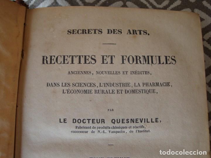 Libros antiguos: RECETTES ET FORMULES - Foto 1