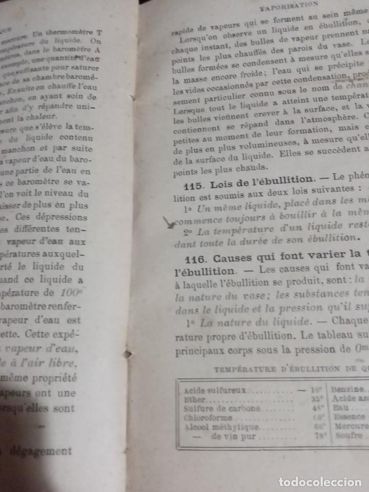 Libros antiguos: Physique et Chimie.Lyon 1900. - Foto 4