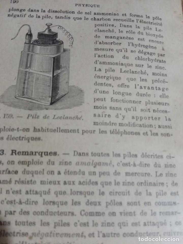 Libros antiguos: Physique et Chimie.Lyon 1900. - Foto 5