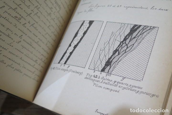 Libros antiguos: 1909.- COURS DE PROSPECTIONS MINIERES. MICAUD - Foto 4