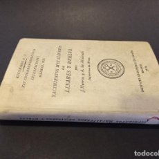 Libros antiguos: 1926 - J. HEREZA Y A. DE ALVARADO. YACIMIENTOS METALÍFEROS DE LINARES Y HUELVA.