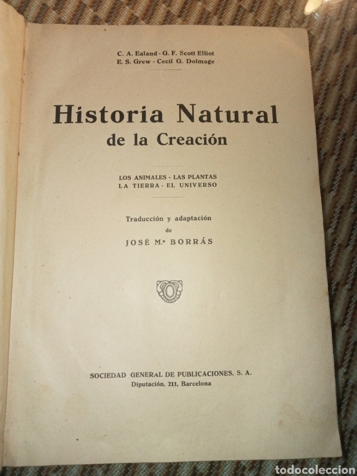 Libros antiguos: Historia Natural de la Creaci&oacute;n - Foto 3