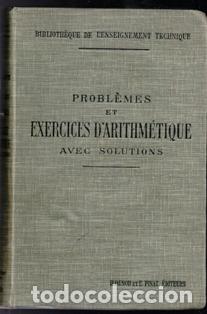 Libros antiguos: Problemes et Exercices Darithmetique Avec Solutions - Foto 1