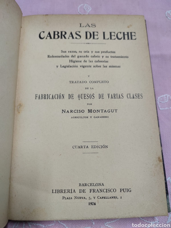 Libros antiguos: Las cabras de leche Narciso Montagut 1926 - Foto 4