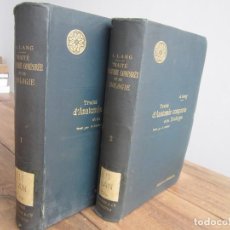 Libros antiguos: TRAITÉ D´ANATOMIE COMPARÉE ET DE ZOOLOGIE. ARNOLD LANG. MASSON & C. EDITEURS 1891 2 TOMOS. Lote 339361153
