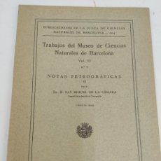 Libros antiguos: L-3091. TRABAJOS DEL MUSEO DE CIENCIAS NATURALES DE BARCELONA VOL.VI, N. 5. NOTAS PETROGRÁFICAS, 192. Lote 340295023