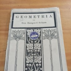 Libros antiguos: NOCIONES DE GEOMETRÍA Y AGRIMENSUY, EZEQUIEL SOLANA,EL MAGISTERIO ESPAÑOL,32 PAG.