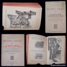Libros antiguos: MANUALI HOEPLI – MECCANICA AGRARIA II – VITTORIO NICCOLI – MILANO 1905.. Lote 340899743