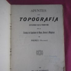 Libros antiguos: TOPOGRAFIA ESCUELA DE CAPATACES DE MINAS MIERES ASTURIAS 1911 P1. Lote 341504678