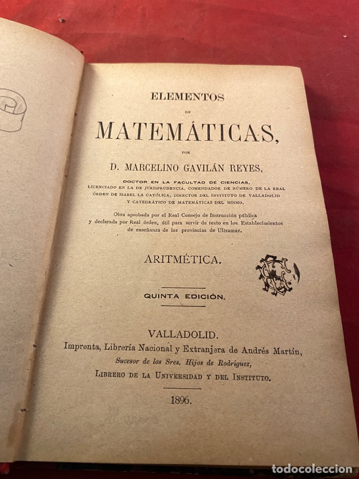 Libros antiguos: ELEMENTOS DE MATEM&Aacute;TICAS. 1896 - Foto 1