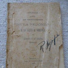 Libros antiguos: APUNTES SOBRE LOS AMOJONAMIENTOS DE LA REDONDA SALINAS DE TORREVIEJA POR ADOLFO CLARAVANA 1880. Lote 342236353