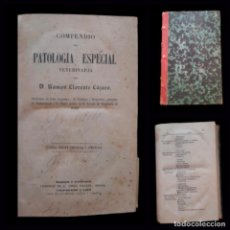 Libros antiguos: COMPENDIO DE PATOLOGÍA ESPECIAL VETERINARIA - LLÓRENTE LAZARO - 1854