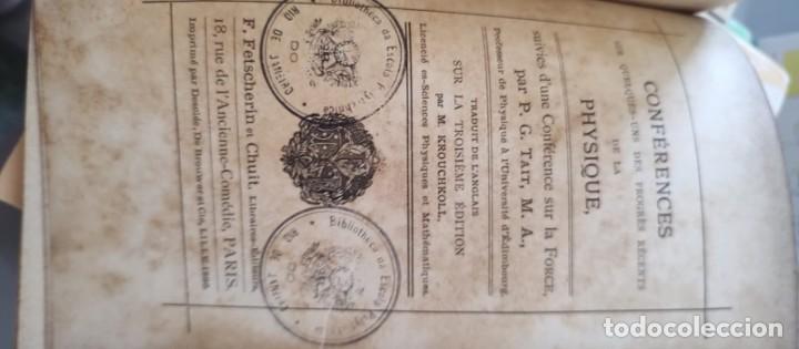 Libri antichi: P. G. Tait - Conf&eacute;rences sur quelques-uns des progr&egrave;s r&eacute;cents de la physique