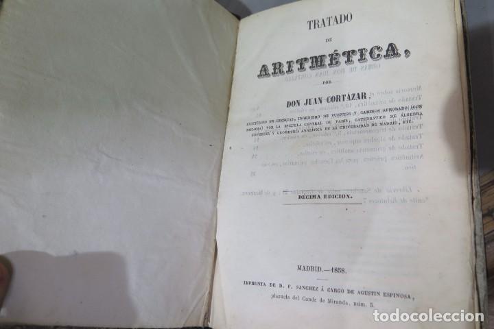 Libros antiguos: 1858.- Tratado de aritm&eacute;tica. CORT&Aacute;ZAR - Foto 2