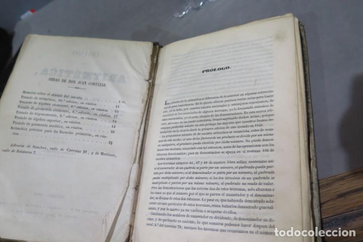 Libros antiguos: 1858.- Tratado de aritm&eacute;tica. CORT&Aacute;ZAR - Foto 3