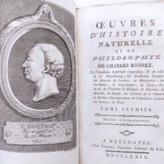Libros antiguos: OEUVRES D´HISTOIRE NATURELLE ET DE PHILOSOPHIE - CHARLES BONNET - IV TOMOS - 1779. Lote 346686083