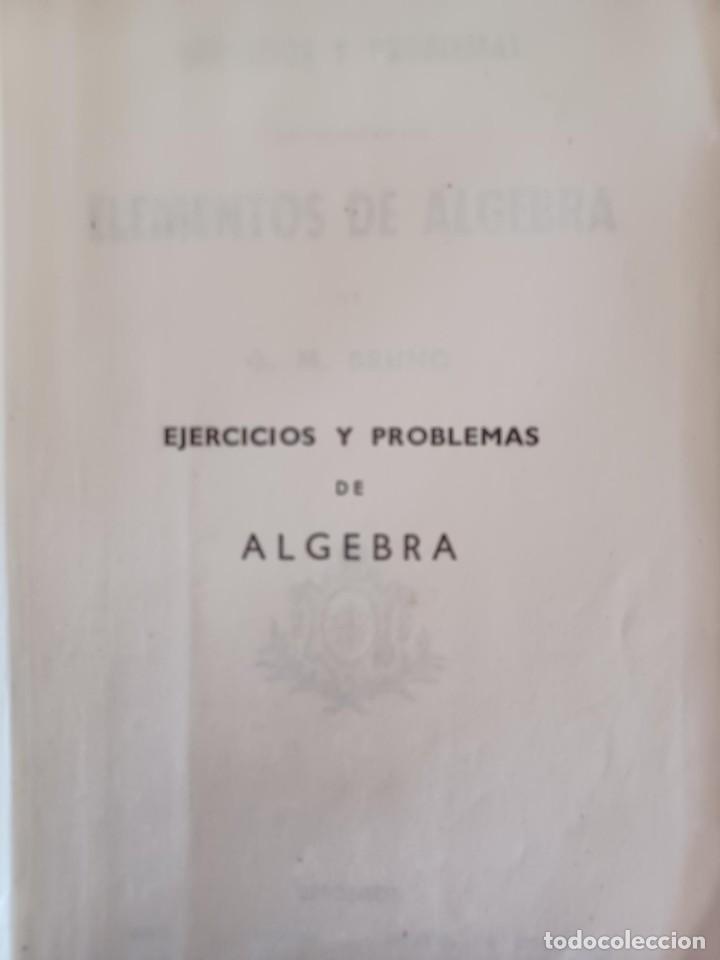 Libros antiguos: Elementos de algebra y solucionario, 2 libros. - Foto 2