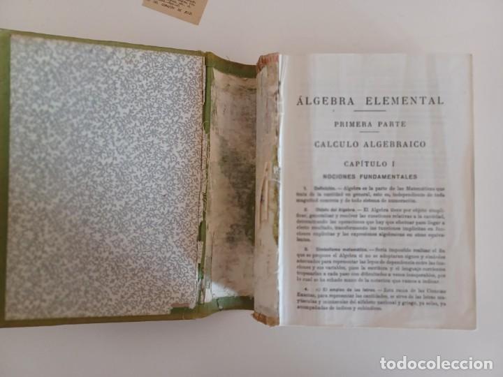 Libros antiguos: Elementos de algebra y solucionario, 2 libros. - Foto 5