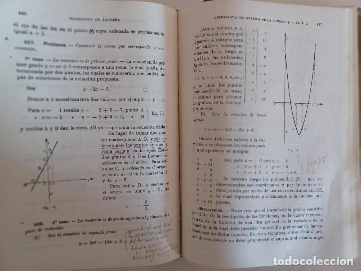 Libros antiguos: Elementos de algebra y solucionario, 2 libros. - Foto 6
