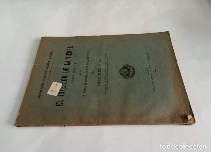 Libros antiguos: 1919 - VICENTE INGLADA. El interior de la tierra - Foto 1