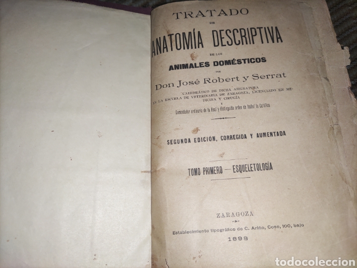 Libros antiguos: Tratado de Anatom&iacute;a Descriptiva. - Foto 4
