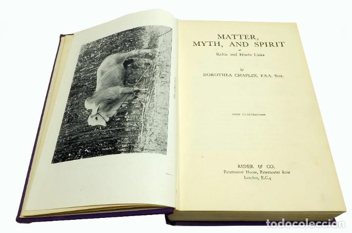 Libros antiguos: 1930ca Matter Myth and Spirit - Chaplin - Foto 2