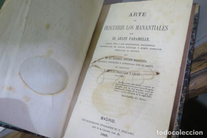 Libros antiguos: 1863.- Arte de descubrir los manantiales. PARAMELLE - Foto 2