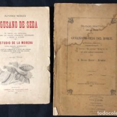 Libros antiguos: DOS LIBROS ANTIGUOS SOBRE GUSANOS DE SEDA. 1884 Y 1919. [INDUSTRIA SEDA TEJIDOS].