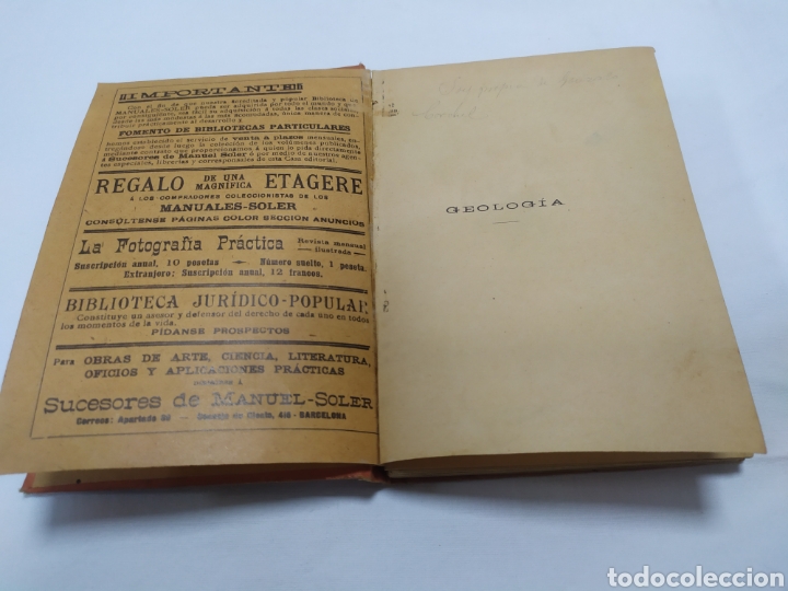 Libros antiguos: Geolog&iacute;a, manuales Soler - Foto 4