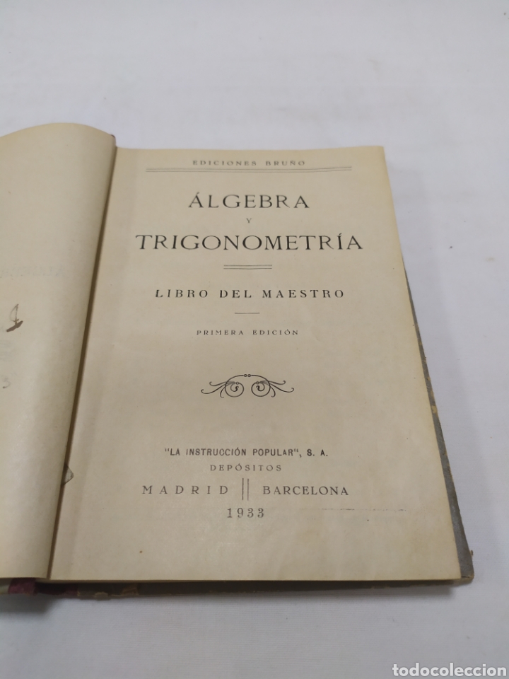 Libros antiguos: &Aacute;lgebra y trigonometr&iacute;a, Ediciones Bru&ntilde;o, 1933 - Foto 3